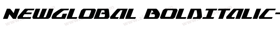 NewGlobal BoldItalic字体转换